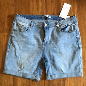 Plus Size Bermuda Jean Shorts